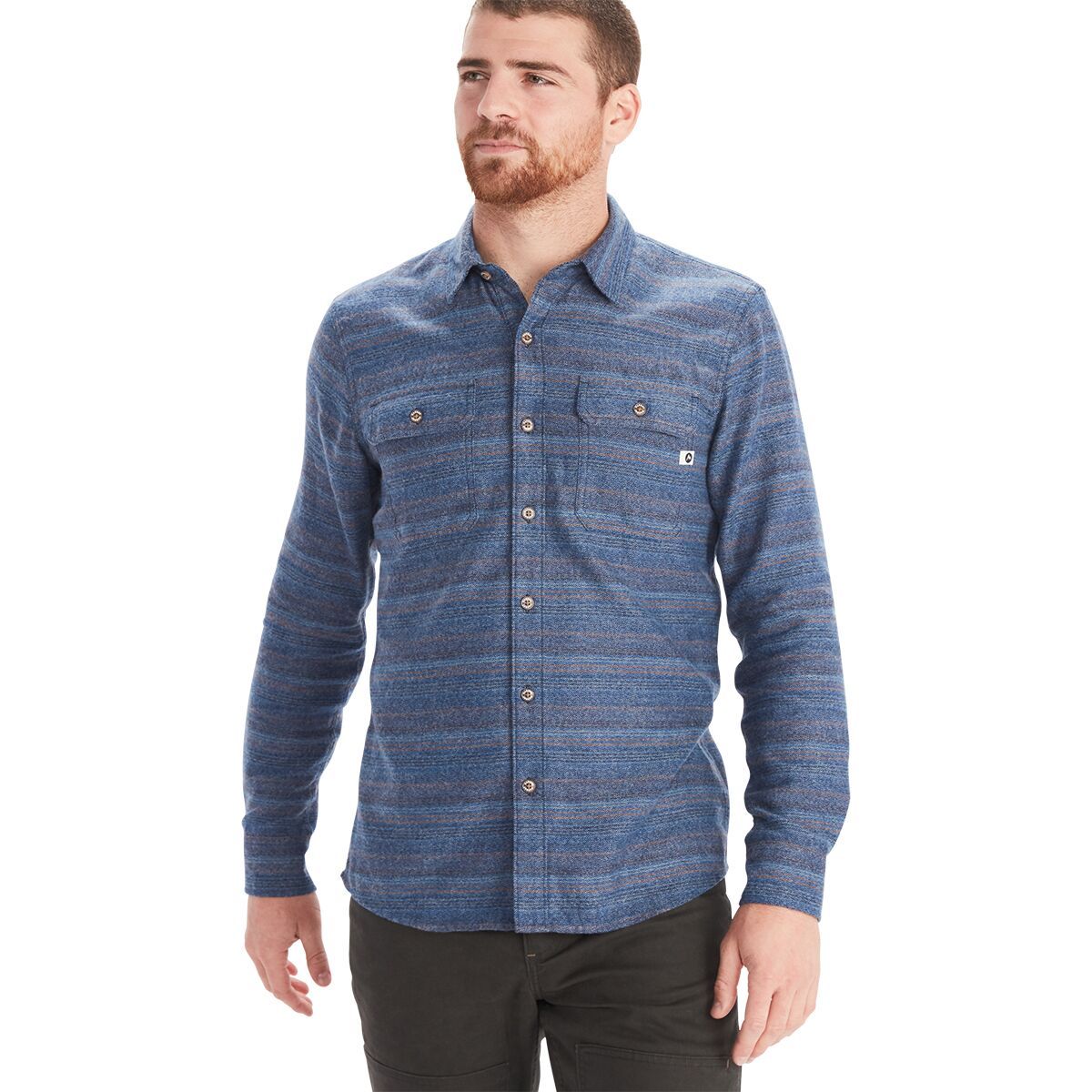 Marmot Fairfax Heathered Midweight Flannel - Men's Arctic Navy, XXL
