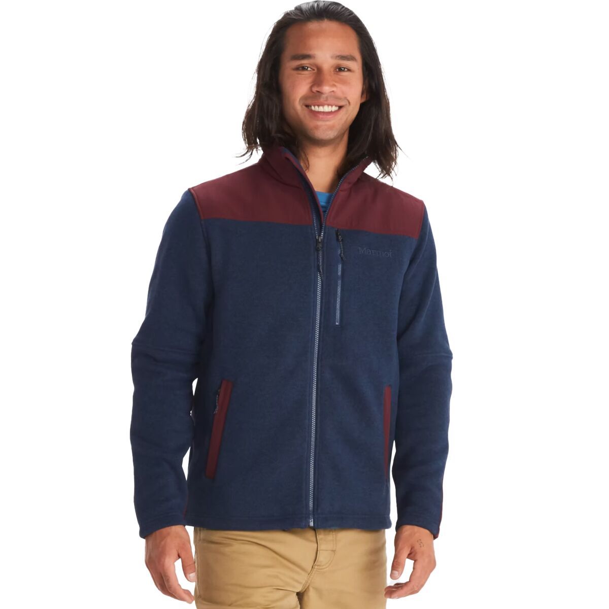 Marmot Wrangell Polartec Fleece Jacket - Men's Arctic Navy/Port Royal, M
