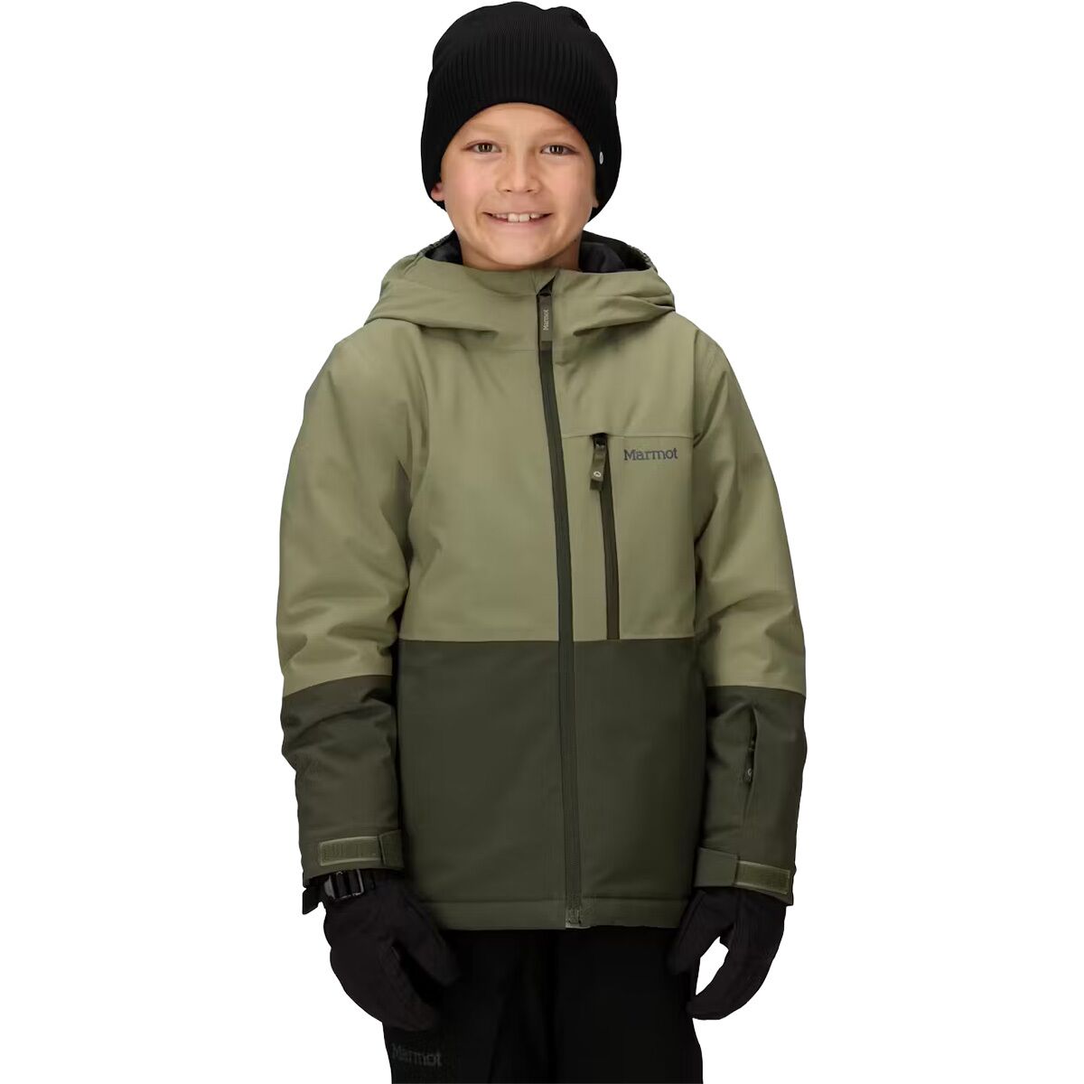 Image of Marmot Snowline Jacket - Kids' Olive Grove/Nori, M
