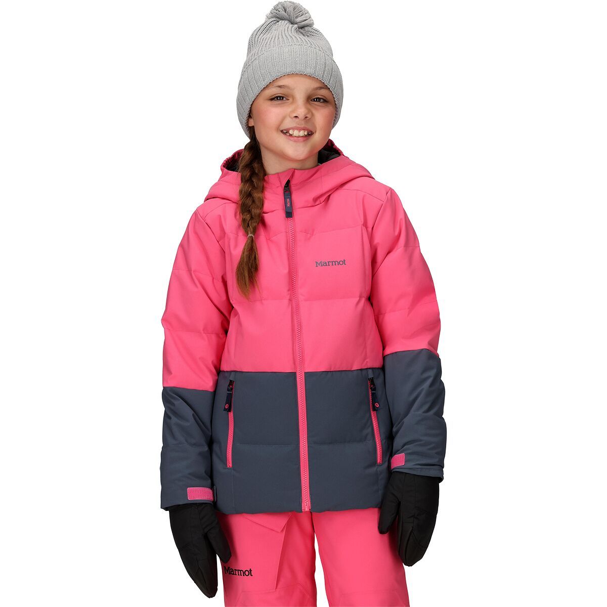 Marmot Polar Down Jacket - Kids' Pink Party/Thunderhead, XL