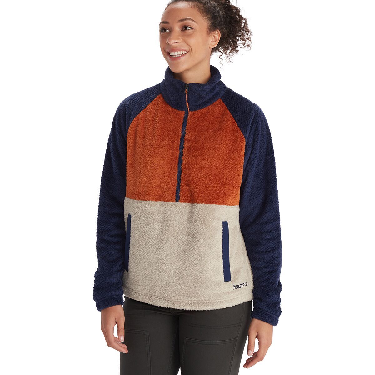 Marmot Homestead Fleece 1/2-Zip Pullover - Women's Arctic Navy/Copper, S