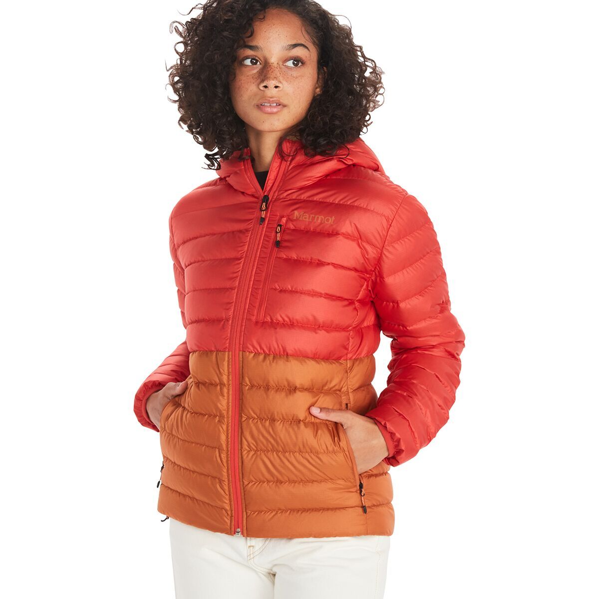 Marmot Highlander Hooded Down Jacket - Women's Cairo/Copper, L