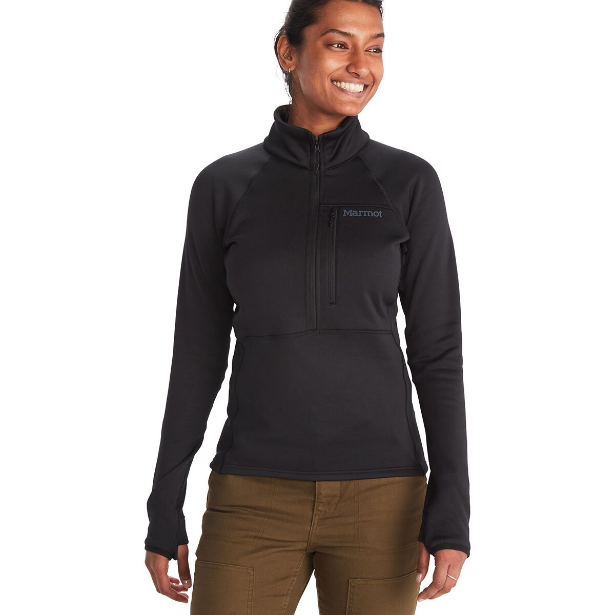 Marmot Olden Polartec 1/2-Zip Pullover - Women's Black, XS