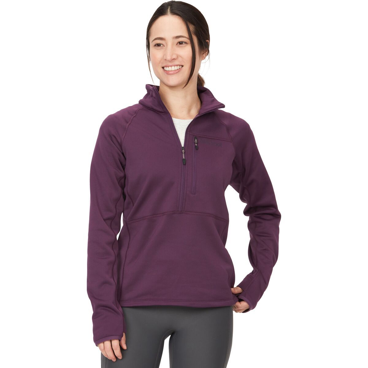 Marmot Olden Polartec 1/2-Zip Pullover - Women's Purple Fig, M