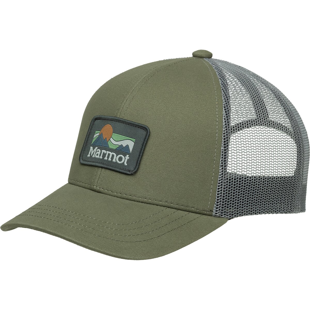 Image of Marmot Retro Trucker Hat Olive Grove, One Size