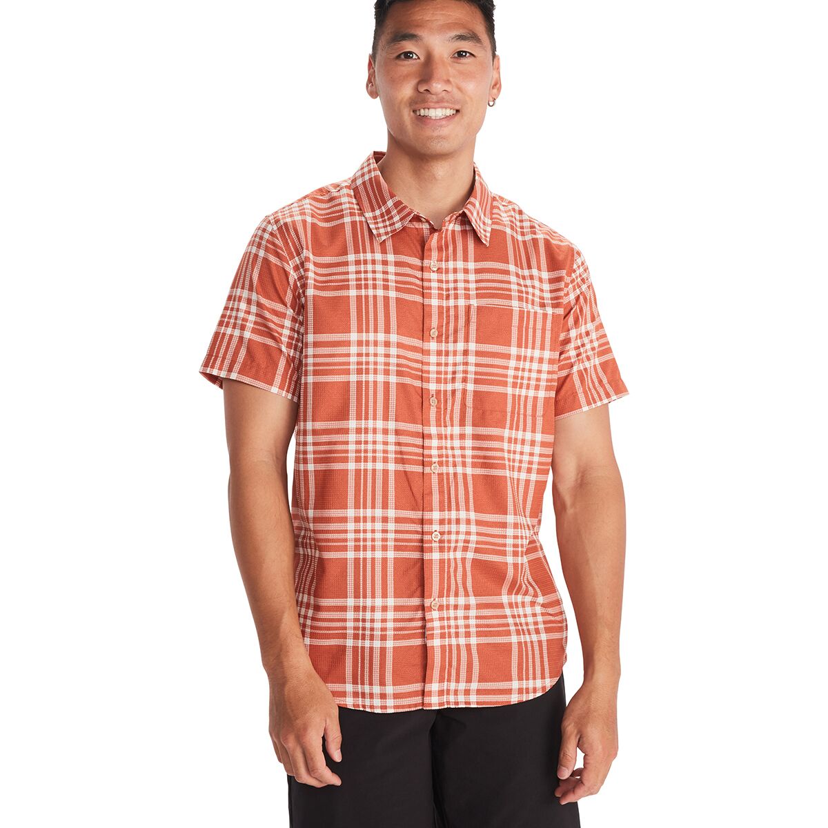 PODIUM Woven Short Sleeve Button-up Shirt