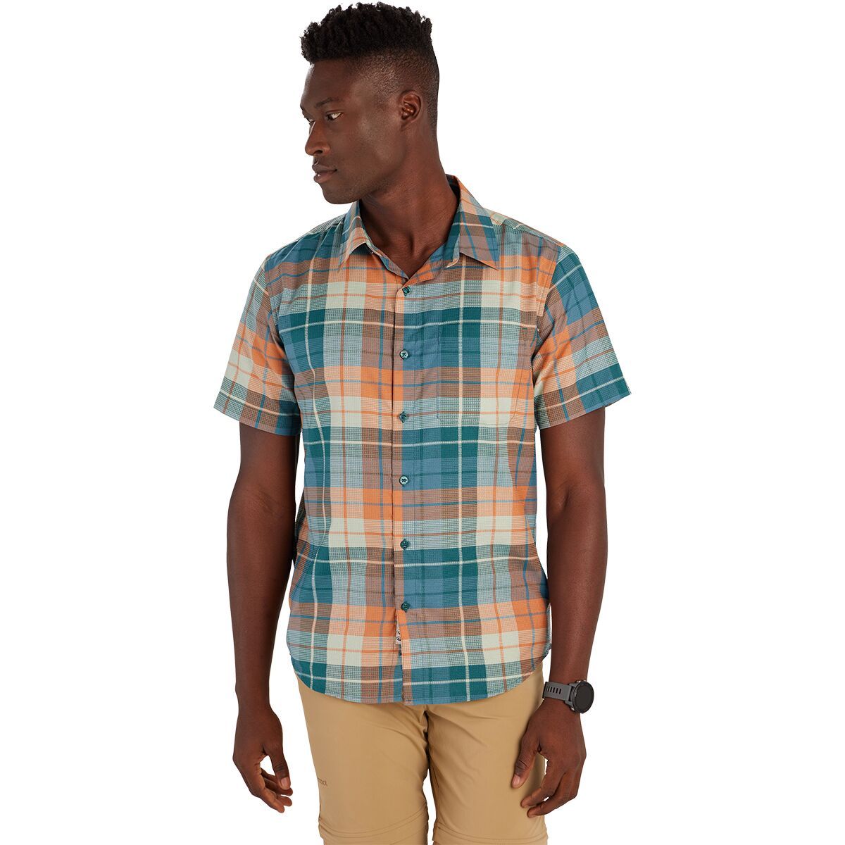 Marmot Aerobora Novelty Shirt - Men's Dark Jungle Wayland Plaid, S