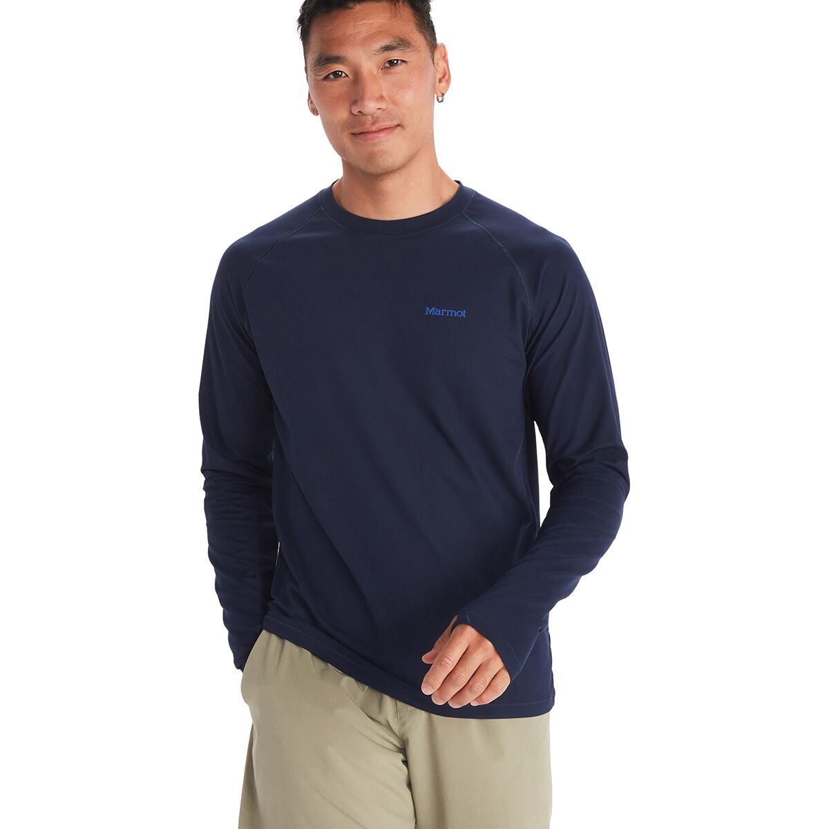 Image of Marmot Windridge Long-Sleeve Shirt - Men's Arctic Navy, M
