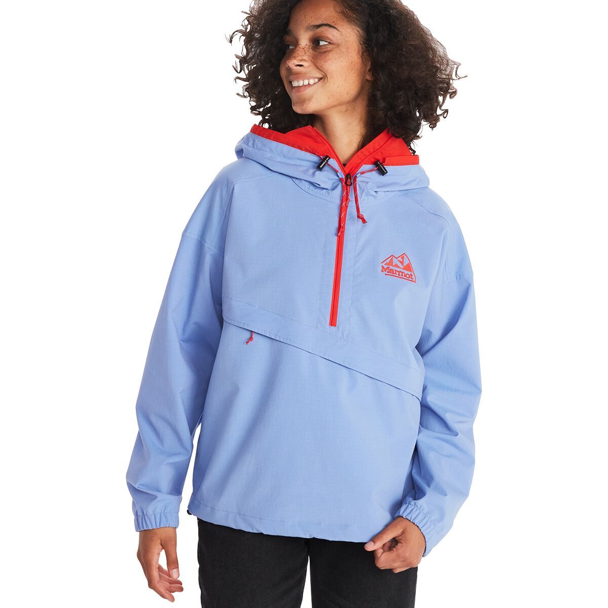 Marmot 96 Active Anorak - Women's Getaway Blue/Victory Red, XL