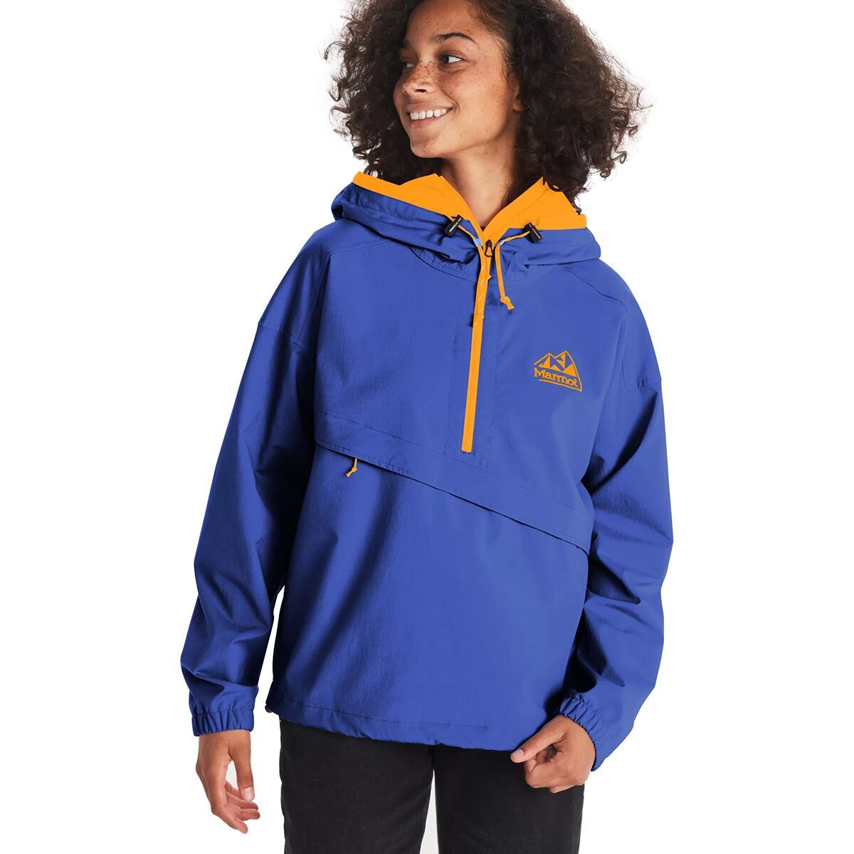 Marmot 96 Active Anorak - Women's Trail Blue/Golden Sun, XS