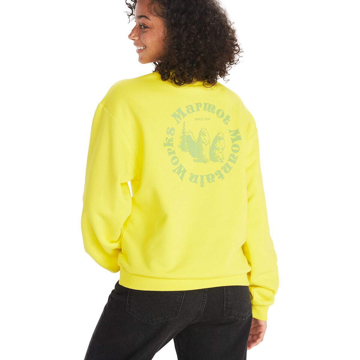 Marmot Circle Heavyweight Crew Sweatshirt - Women's Yellow Blaze, XS