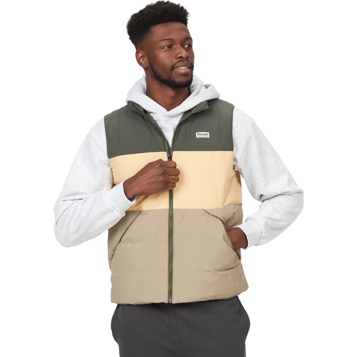 Marmot Ares Vest - Men's Nori/Light Oak/Vetiver, S