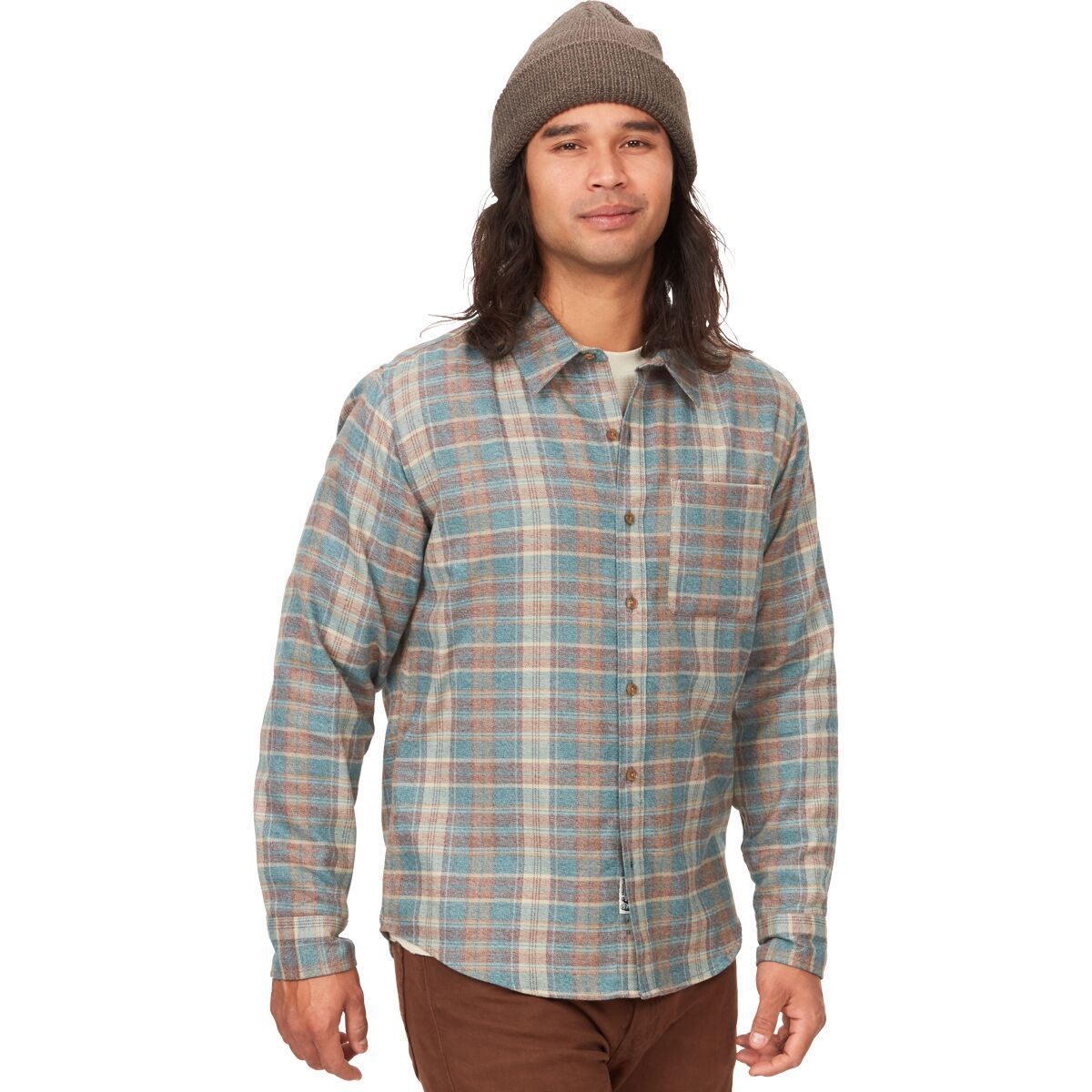 Marmot Fairfax Heathered Midweight Flannel - Men's Dark Jungle, S