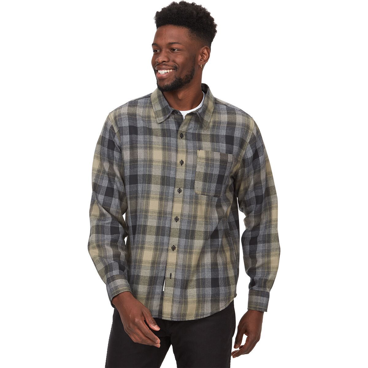 Marmot Fairfax Midweight Flannel - Men's Black, XXL