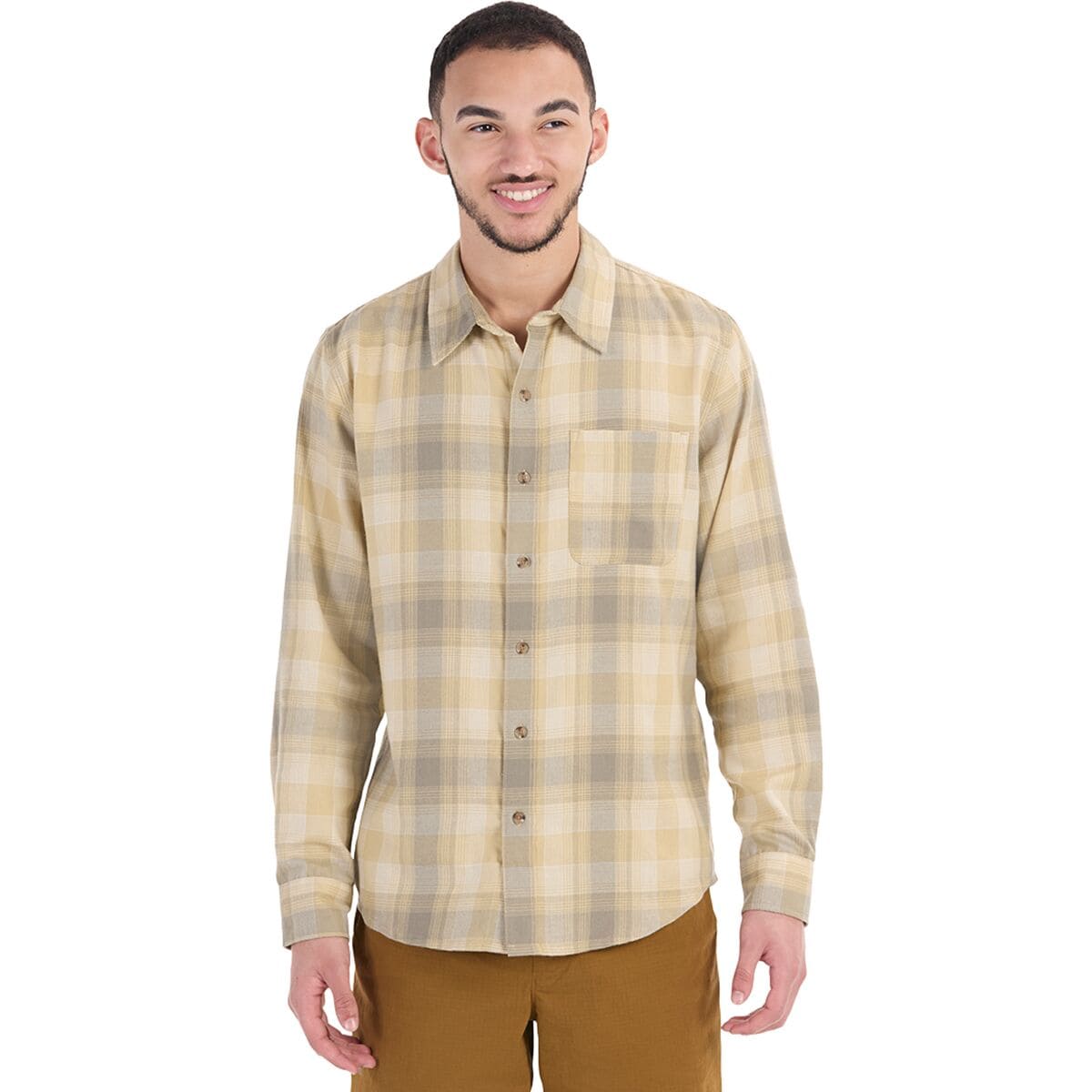 Image of Marmot Fairfax Midweight Flannel - Men's Light Oak/Vetiver, XL