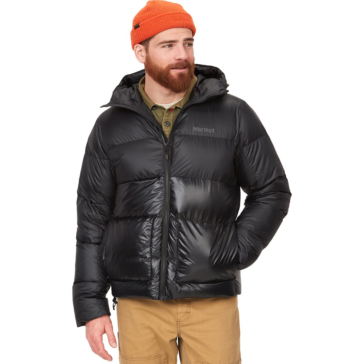 Image of Marmot Guides Down Hooded Jacket - Men's Black, XXL