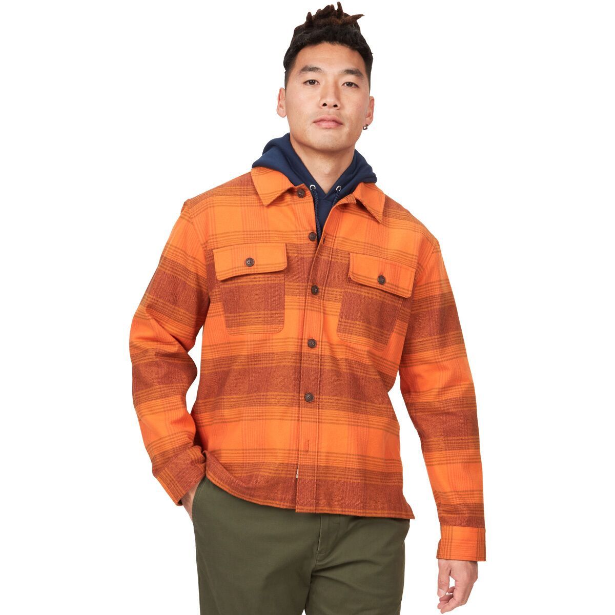 Marmot Incline Heavyweight Flannel Shirt - Men's Tangelo, S