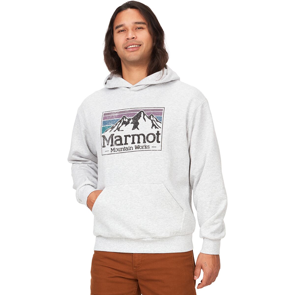 Image of Marmot MMW Gradient Hoodie - Men's Light Grey Heather, XL