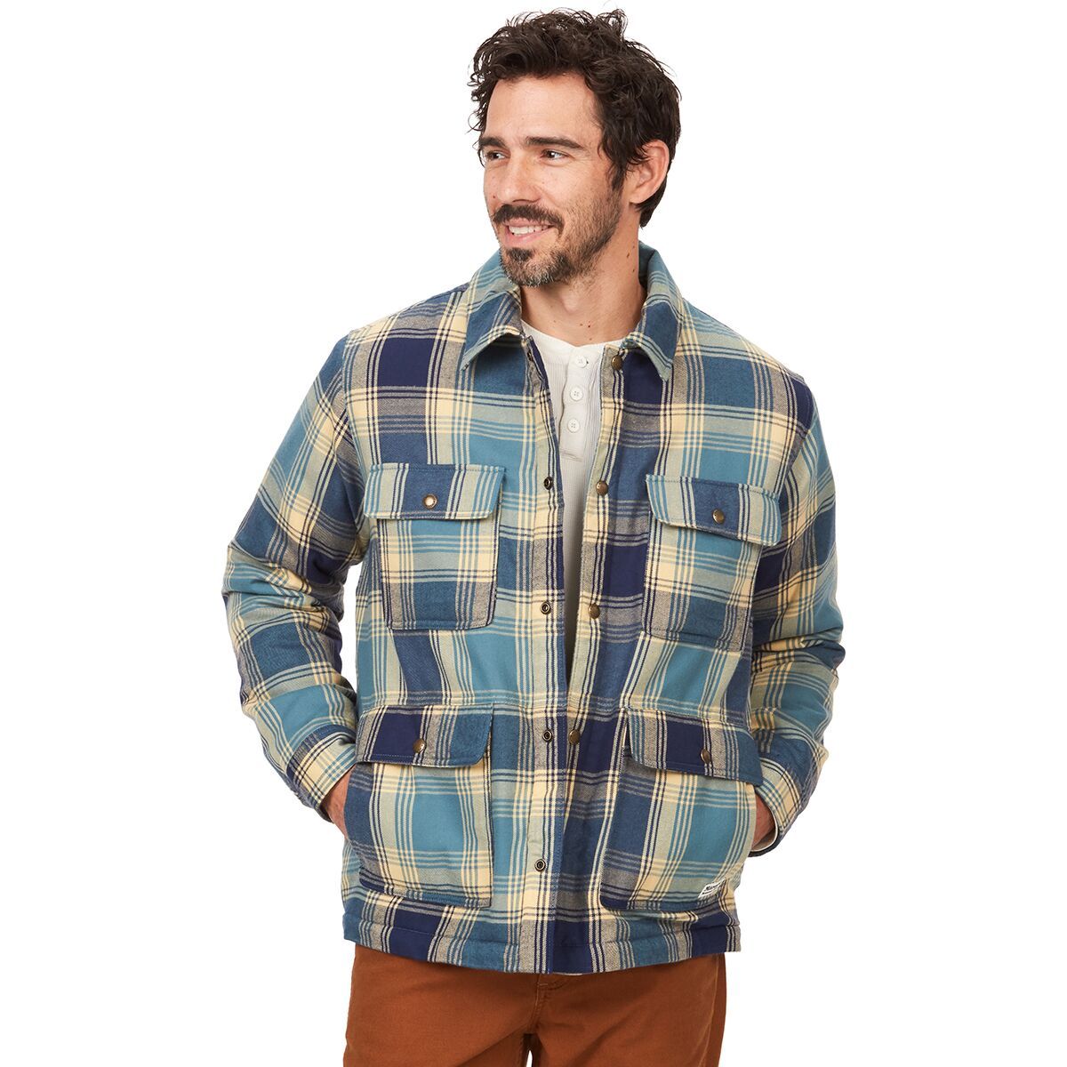 Marmot Ridgefield Heavyweight Sherpa Flannel - Men's Moon River, M