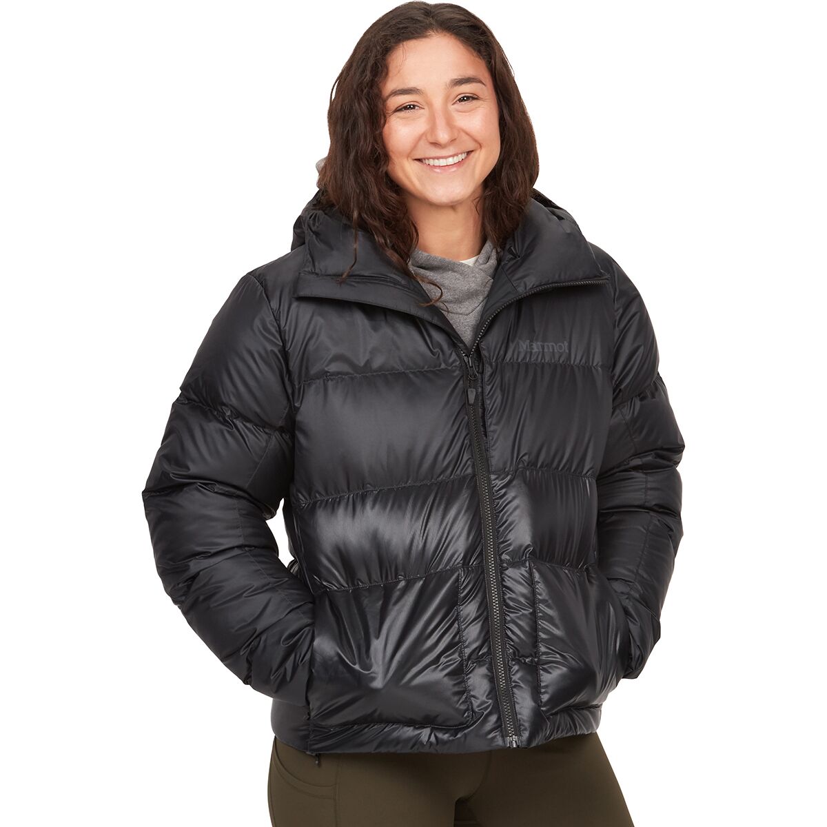 Image of Marmot Guides Down Hooded Jacket - Women's Black, L
