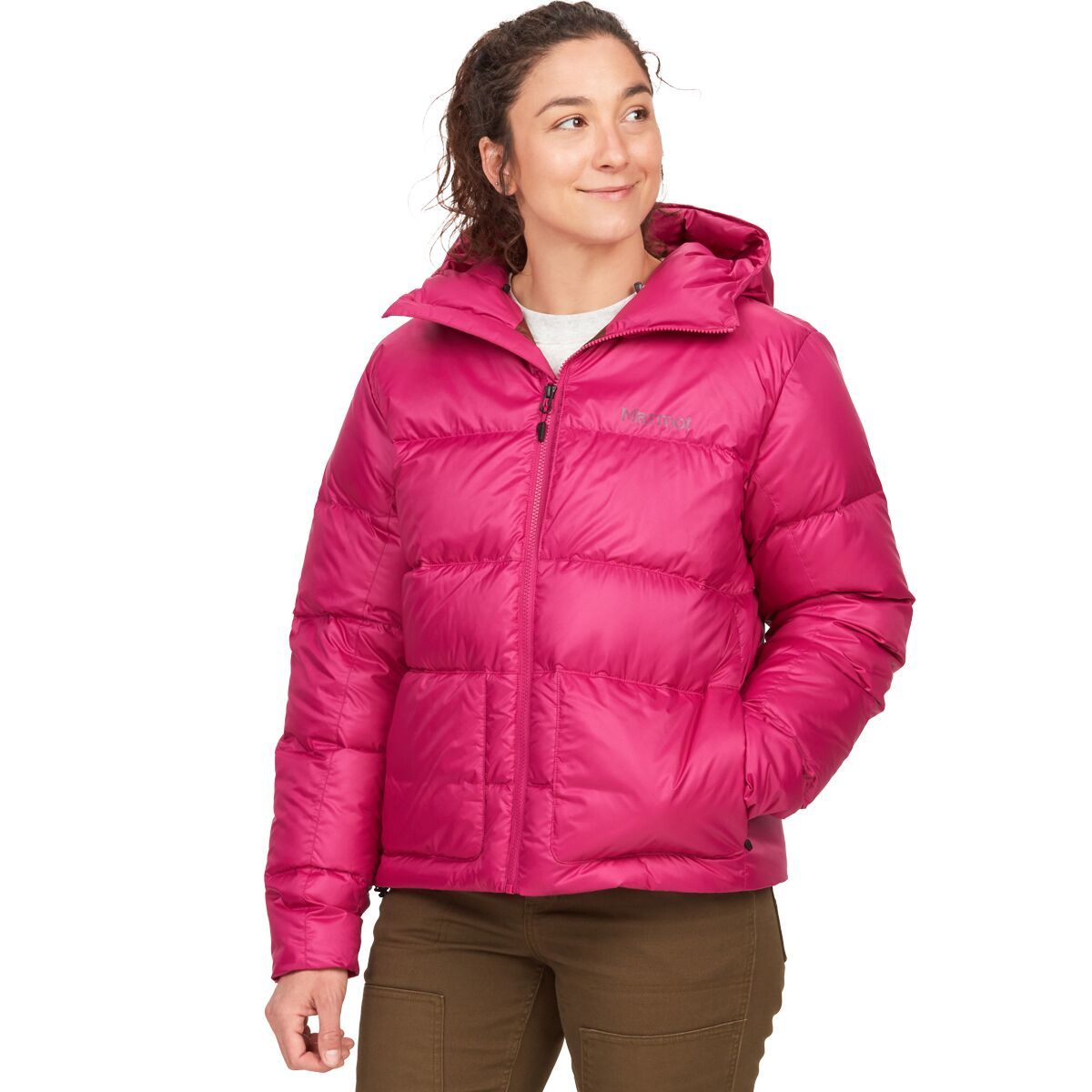Marmot Guides Down Hooded Jacket - Women's Bright Fuchsia, XS
