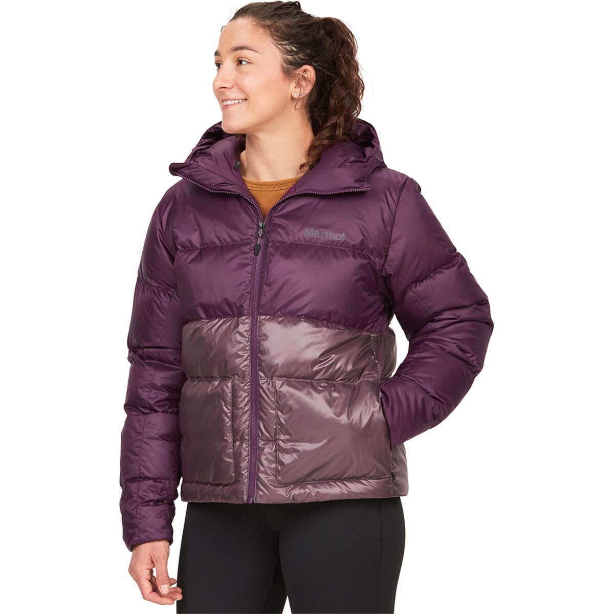Marmot Guides Down Hooded Jacket - Women's Purple Fig/Hazy Purple, XL