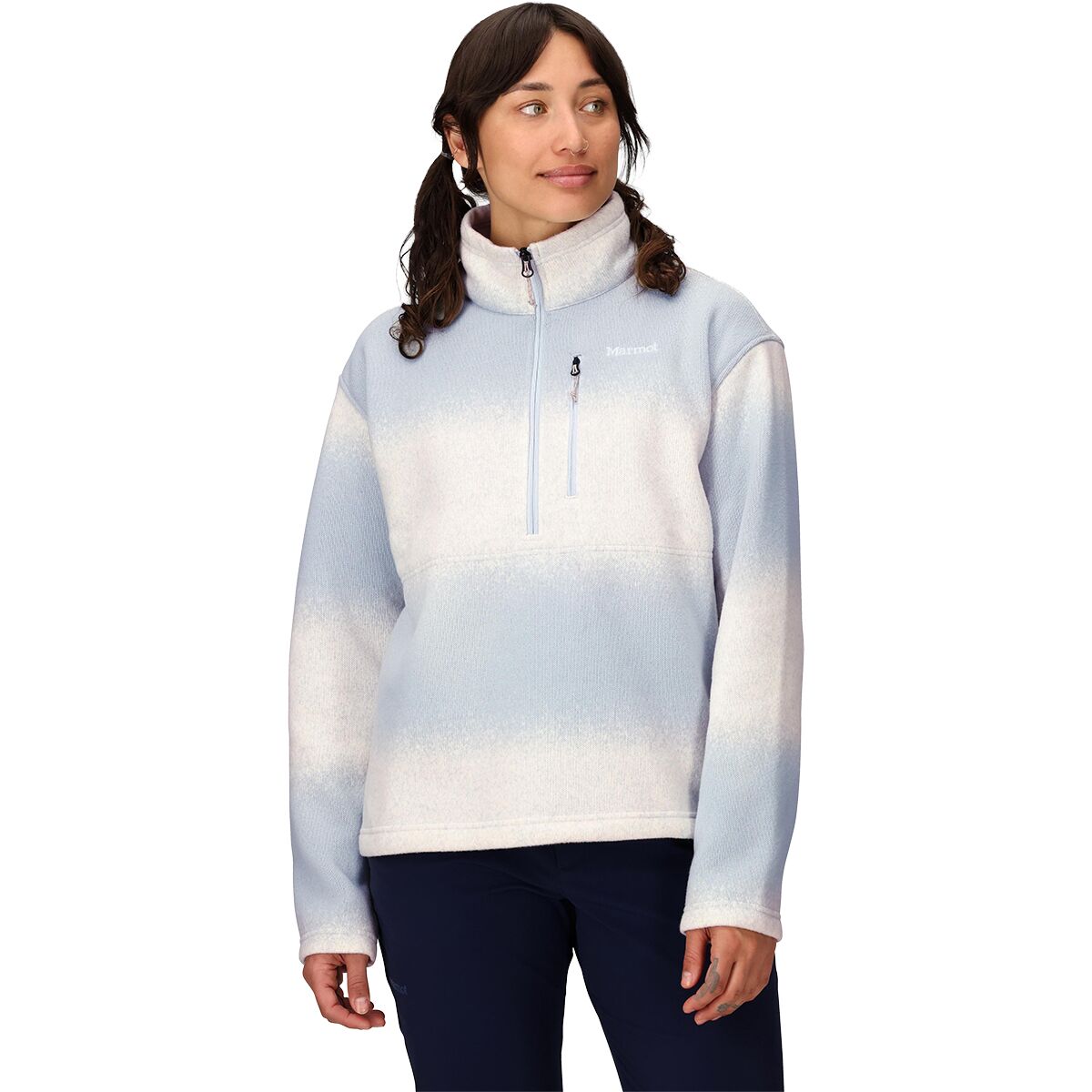 Image of Marmot Heavyweight Drop Line Printed 1/2-Zip - Women's Vapor Ombre, S