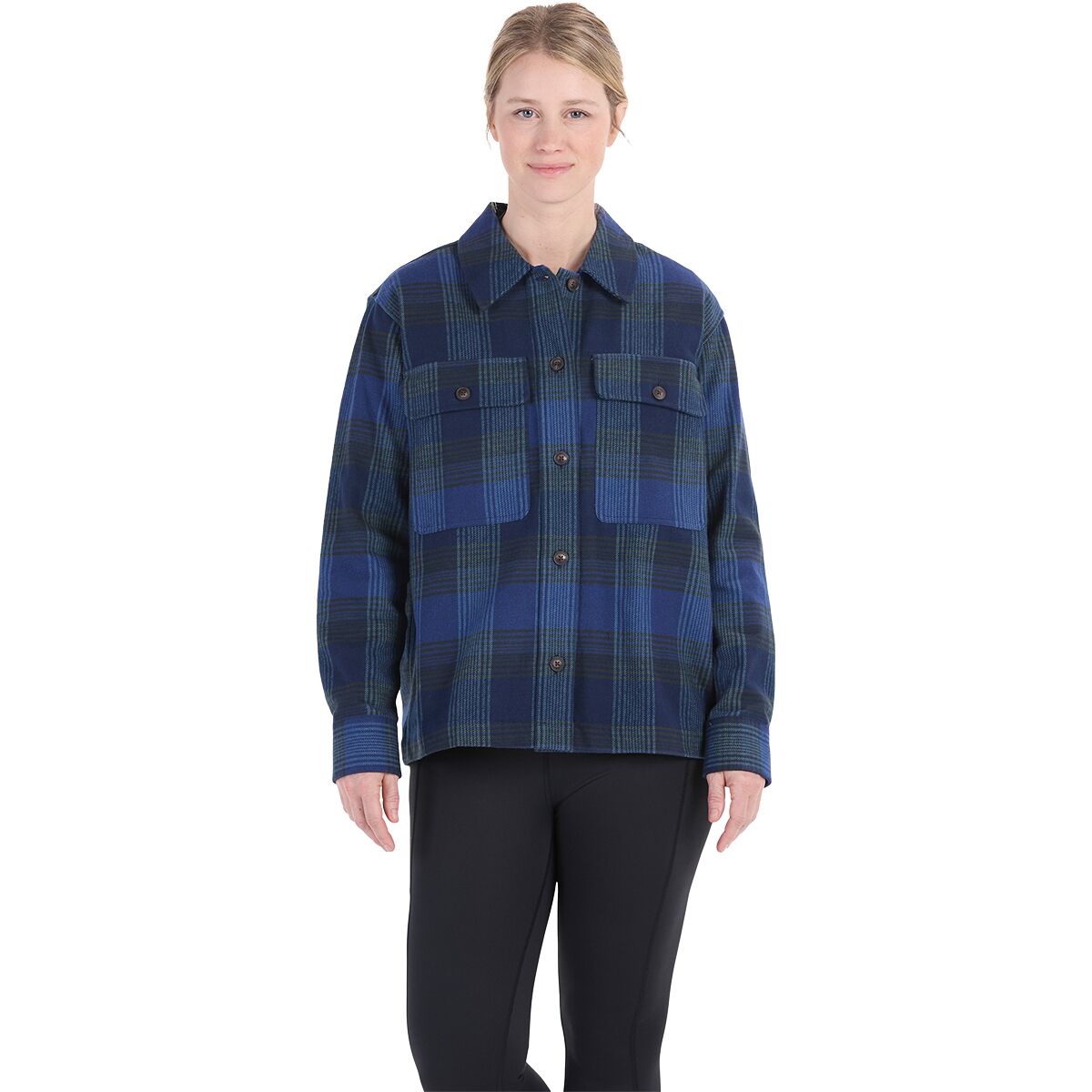 Image of Marmot Incline Heavyweight Flannel Overshirt - Women's Twilight Blue, XL