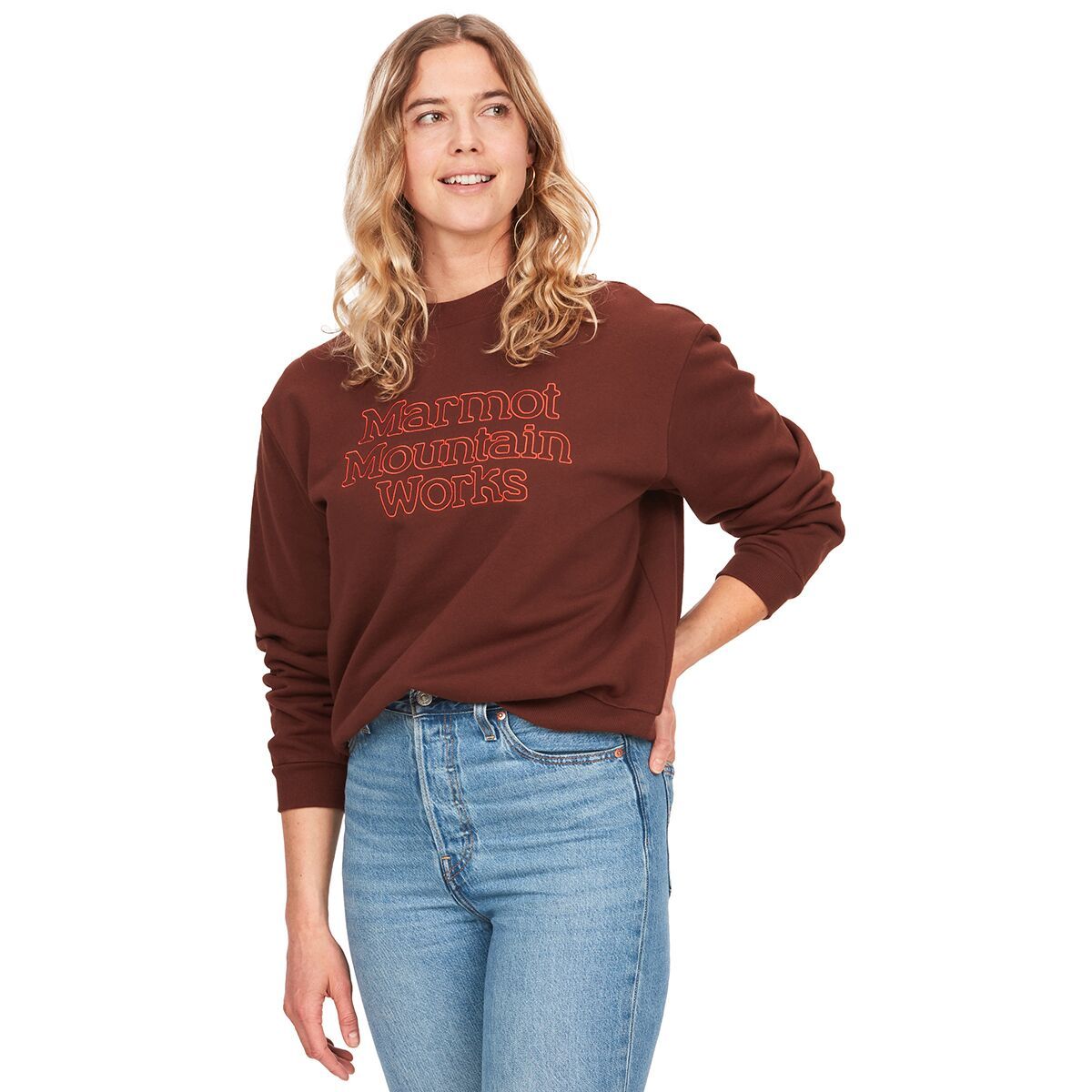 Marmot MMW Boxy Sweatshirt - Women's Chocolate, S