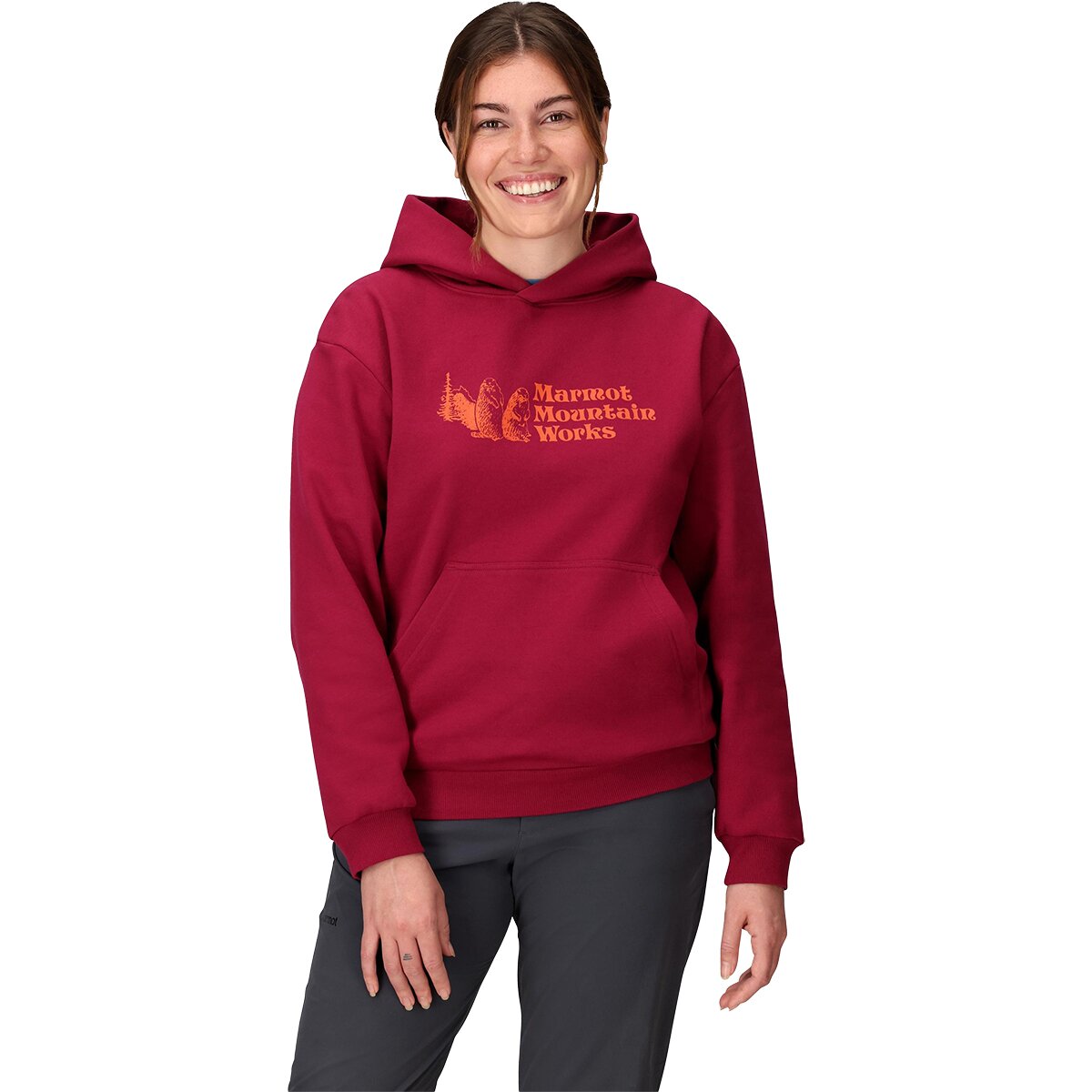 Image of Marmot MMW Hoodie - Women's Red Mulberry, S
