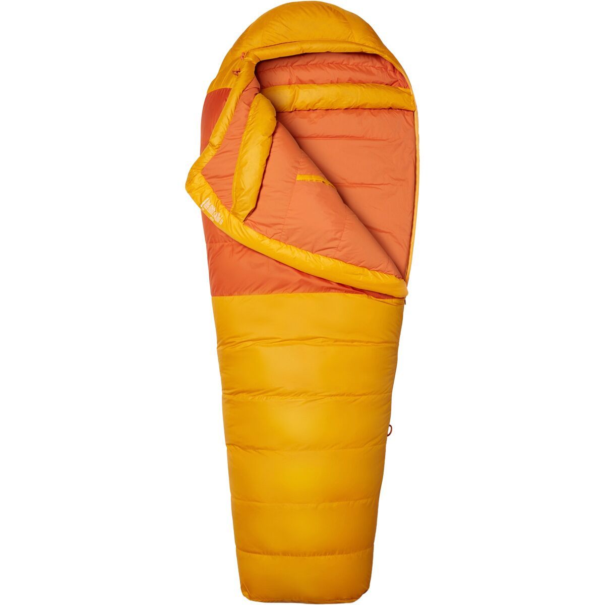 Marmot Lost Coast Sleeping Bag: 5F Down Golden Sun/Tangelo, Long/Left Zip