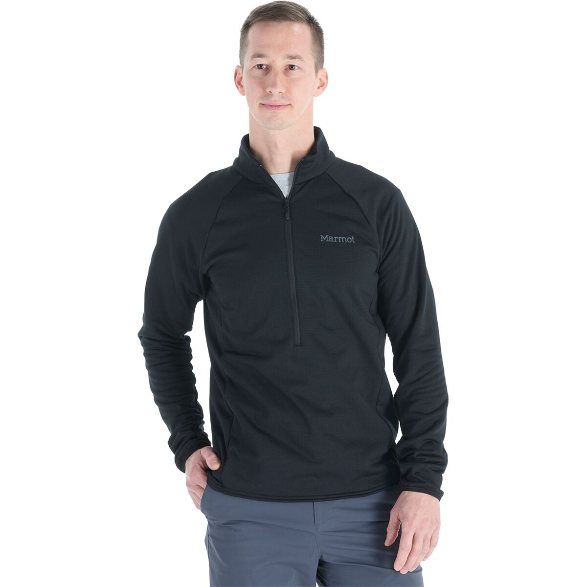Image of Marmot Leconte Fleece 1/2-Zip Jacket - Men's Black, M