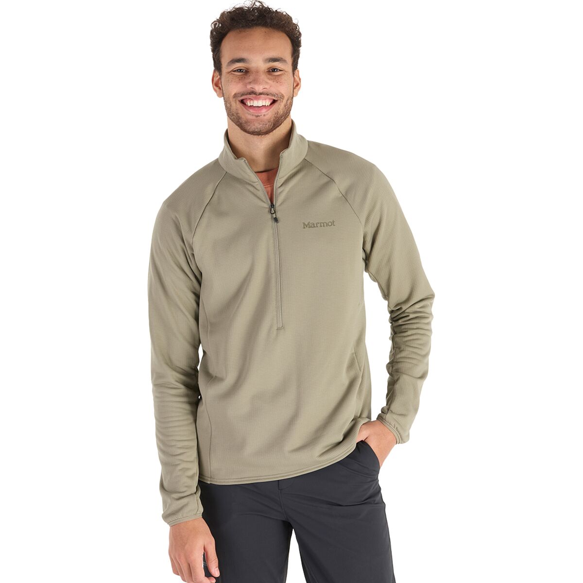 Image of Marmot Leconte Fleece 1/2-Zip Jacket - Men's Vetiver, XL