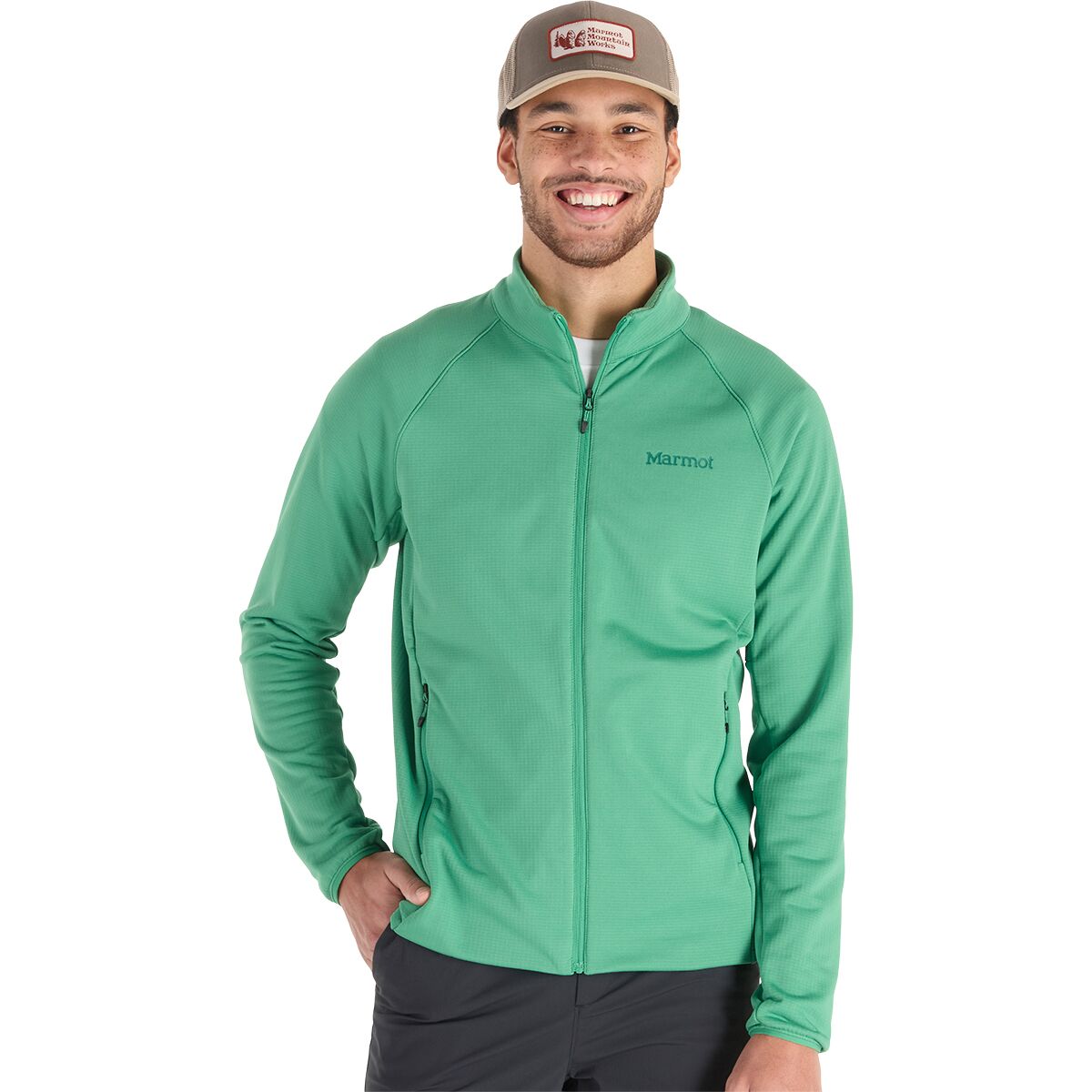 Image of Marmot Leconte Fleece Jacket - Men's Clover, M