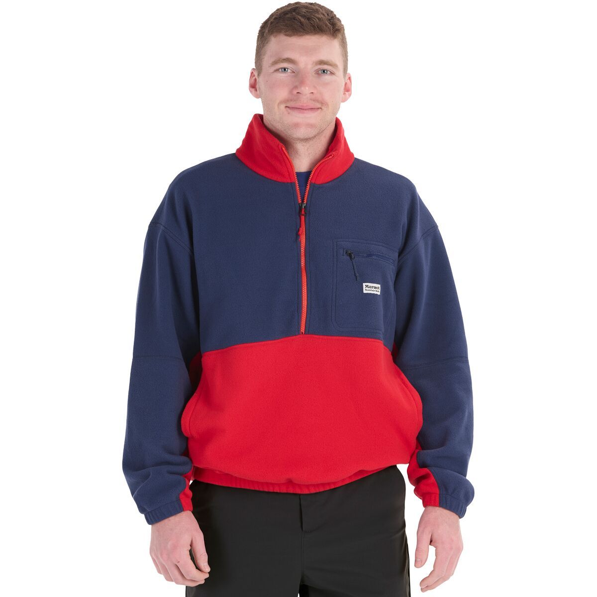 Marmot Retro Rocklin 1/2-Zip Pullover - Men's Arctic Navy/Team Red, L