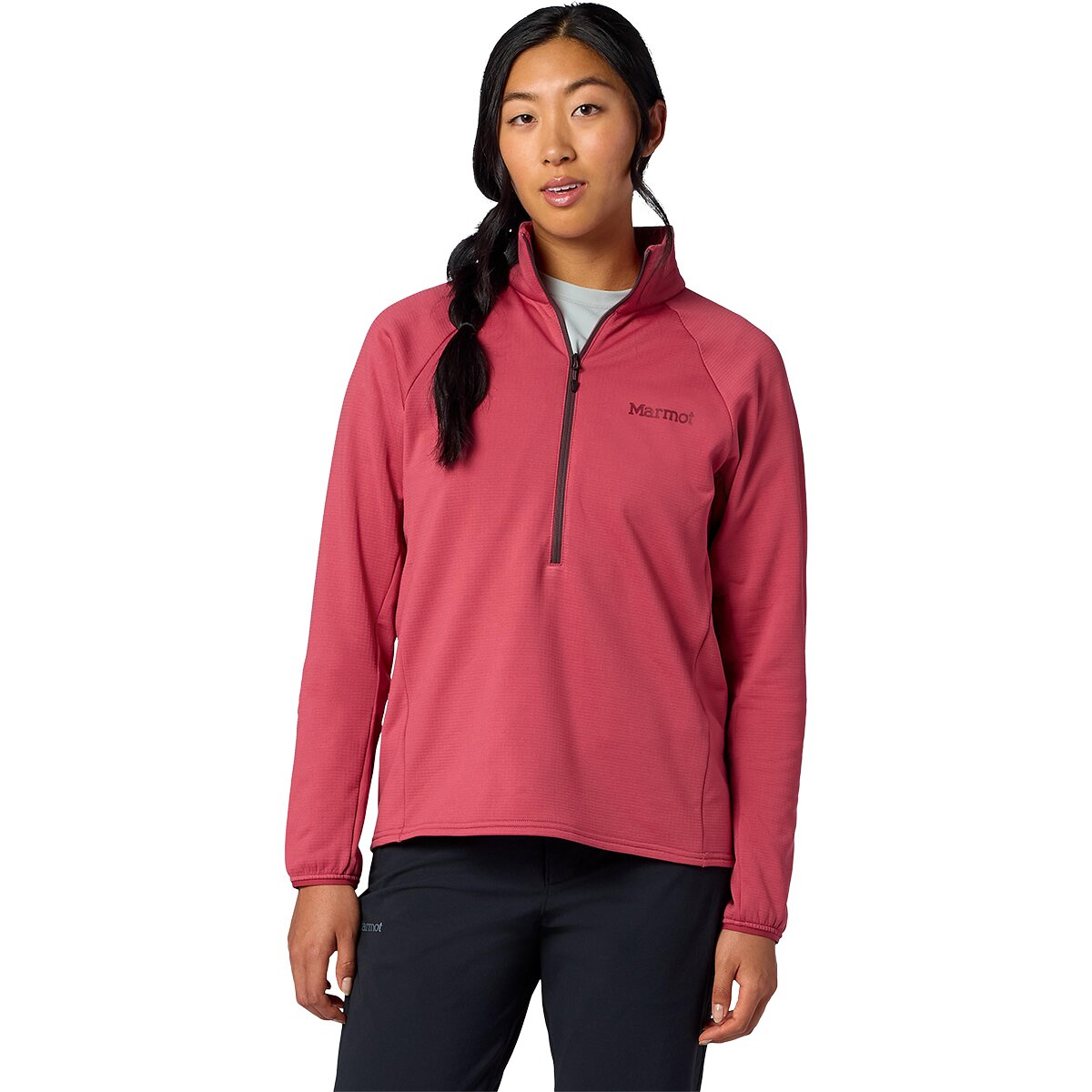 Image of Marmot Leconte Fleece 1/2-Zip Jacket - Women's Dried Rose, XL