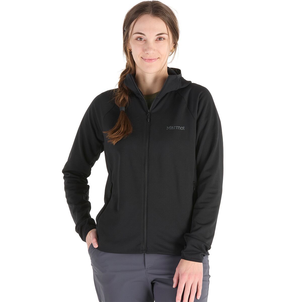 Image of Marmot Leconte Fleece Hoodie - Women's Black, M