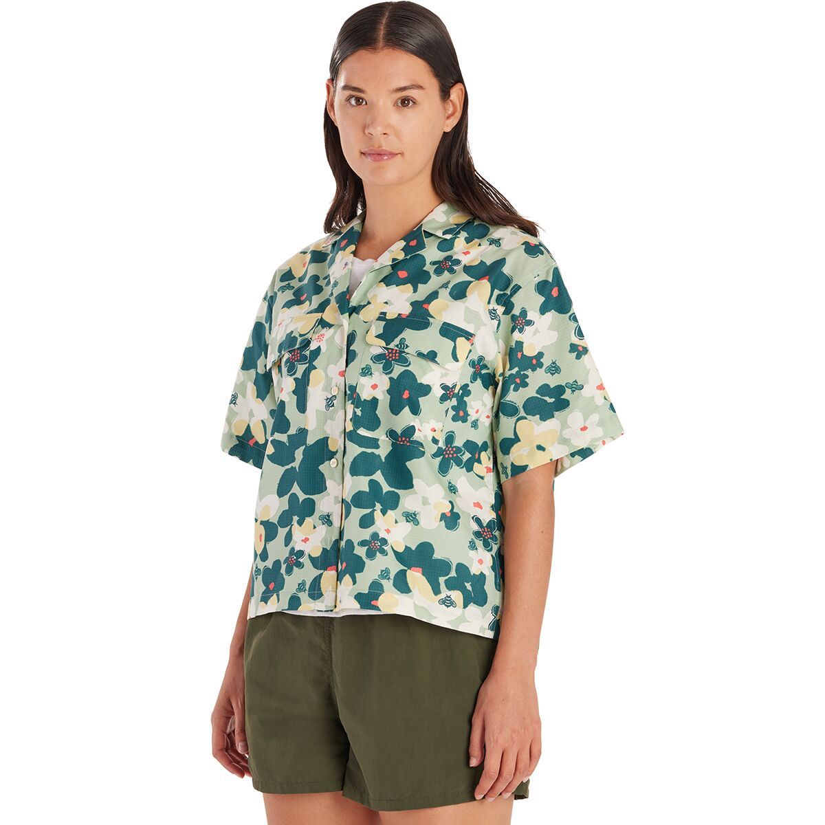 Marmot Muir Camp Novelty Short-Sleeve Shirt - Women's Frosty Green Pollinate, S