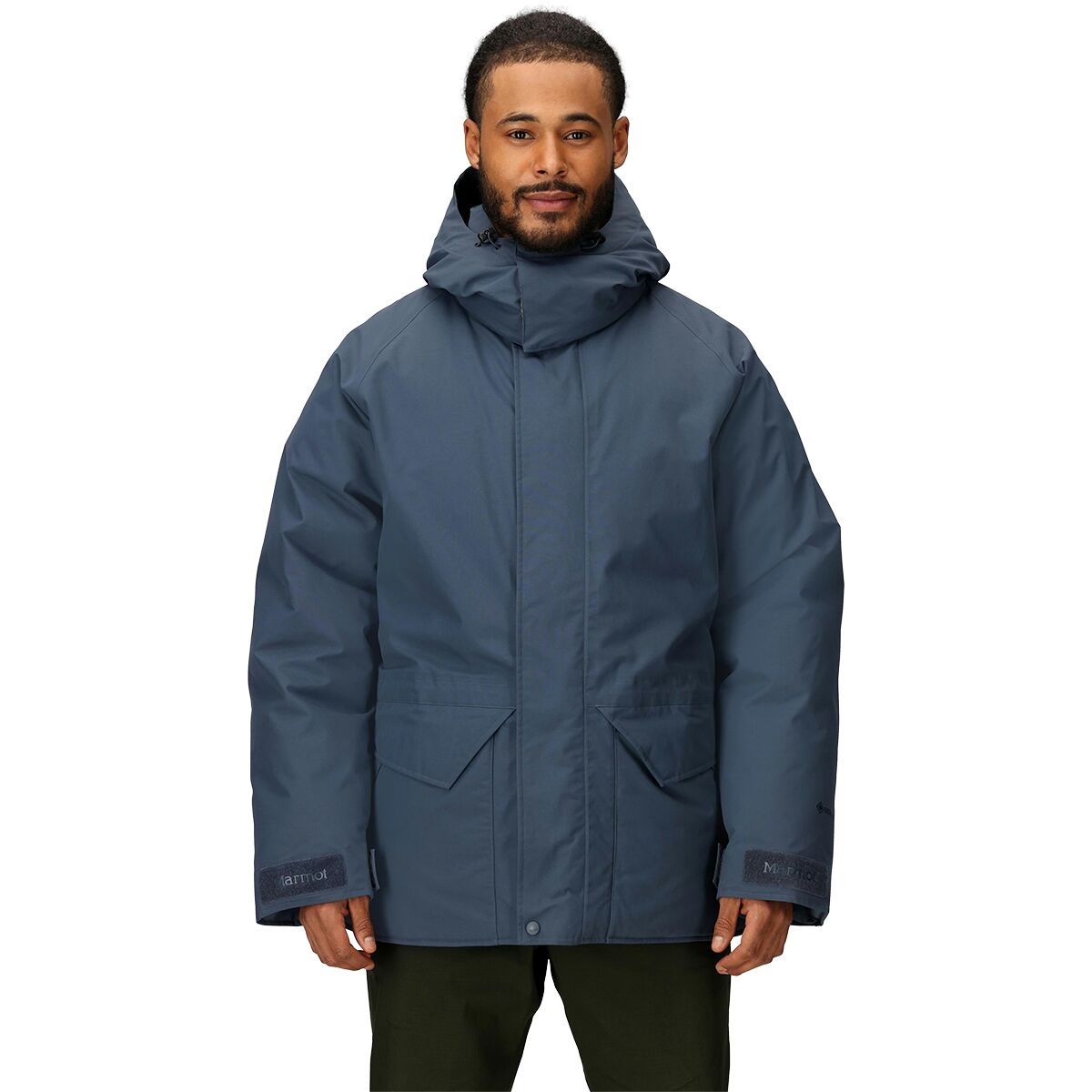 Image of Marmot Mammoth Parka - Men's Thunderhead/Hickory Nut Marmot Archives, S