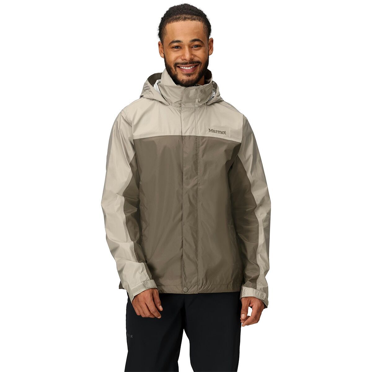 Image of Marmot PreCip Eco Jacket - Men's Shale Grey/Claystone, L