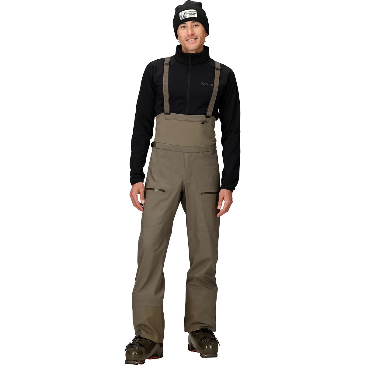Image of Marmot Solitude UL Bio 1/4 Bib Pant - Men's Claystone, XL