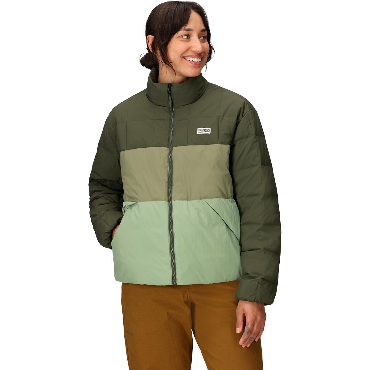 Image of Marmot Ares Jacket - Women's Nori/Olive Grove/Agate Green, M