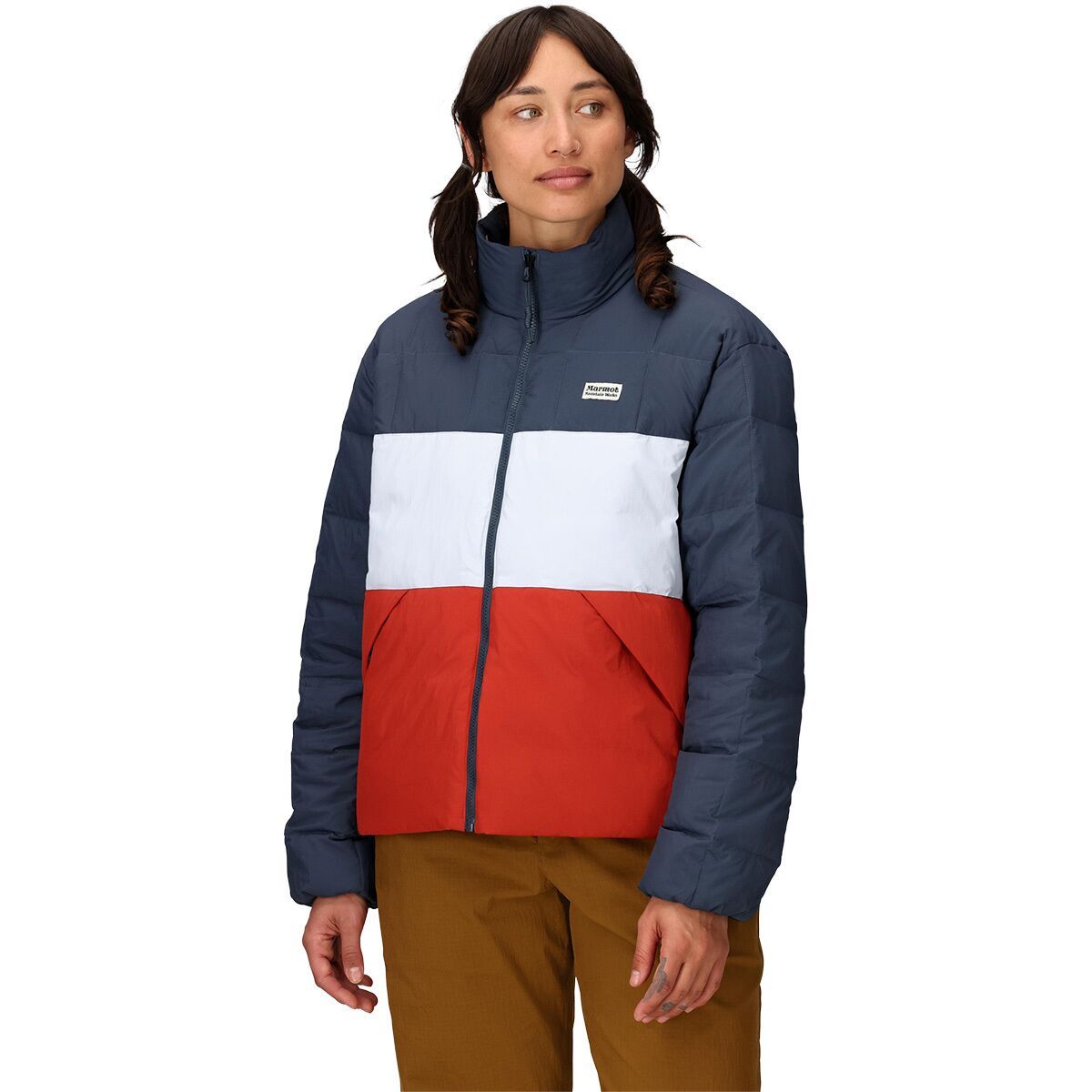 Image of Marmot Ares Jacket - Women's Thunderhead/Vapor/Sumac, S