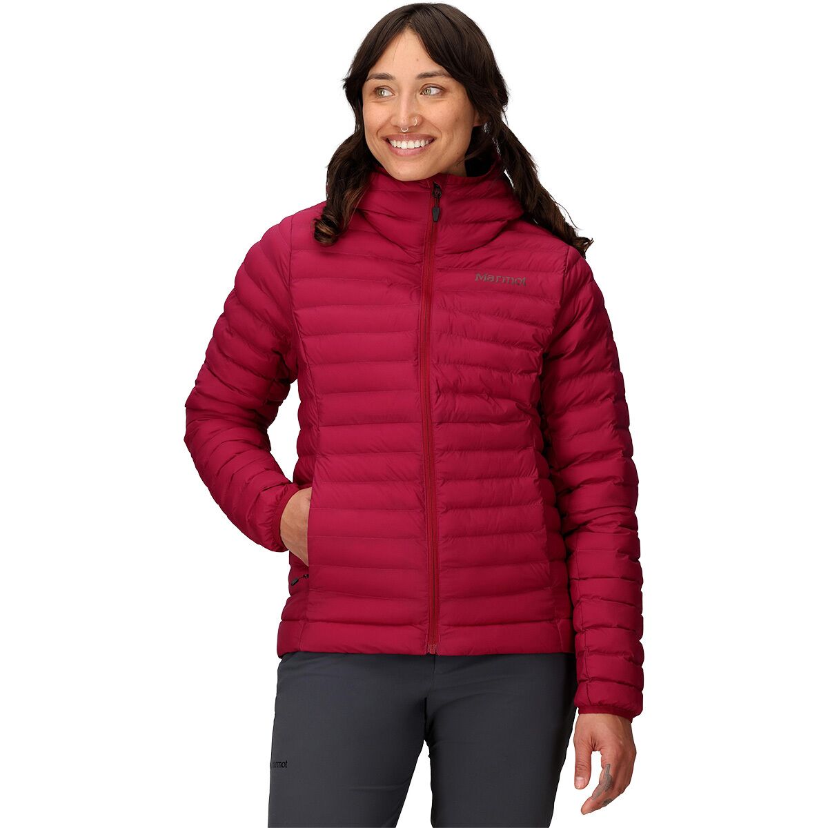 Image of Marmot Echo Featherless Hoodie - Women's Red Mulberry, M