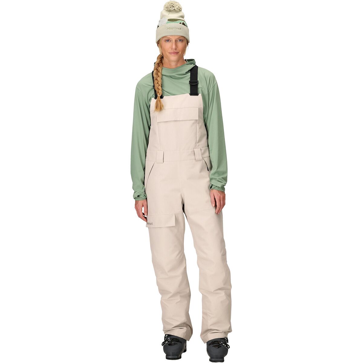 Image of Marmot Glades Insulated Bib Pant - Women's Birch Bark, XL