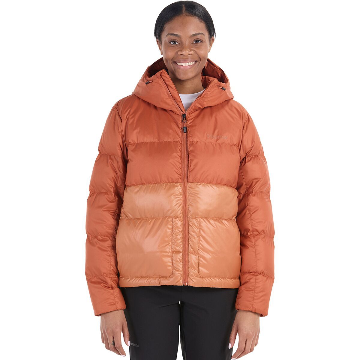 Marmot Guides Down Hooded Jacket - Women's Auburn/Sunburn, S