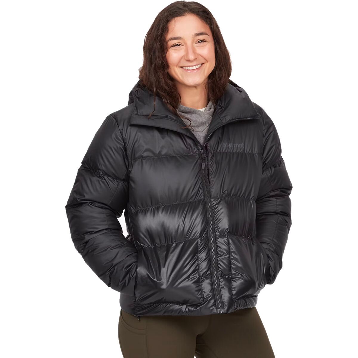 Image of Marmot Guides Down Hooded Jacket - Women's Black, XS