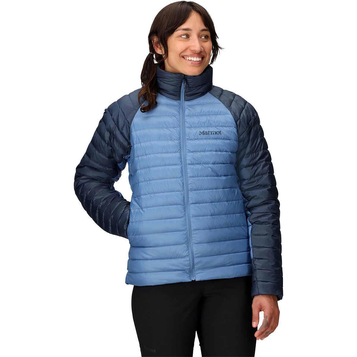 Image of Marmot Hype Down Jacket - Women's Thunderhead/Rain Cloud, S