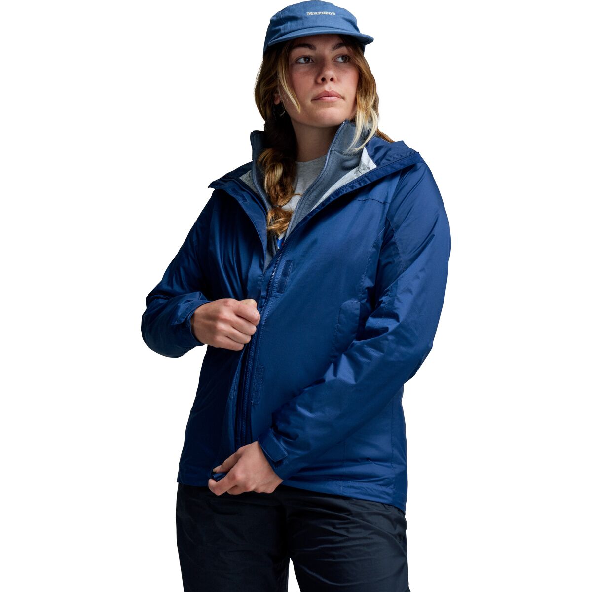 Image of Marmot PreCip Eco Jacket - Women's Arctic Navy, L