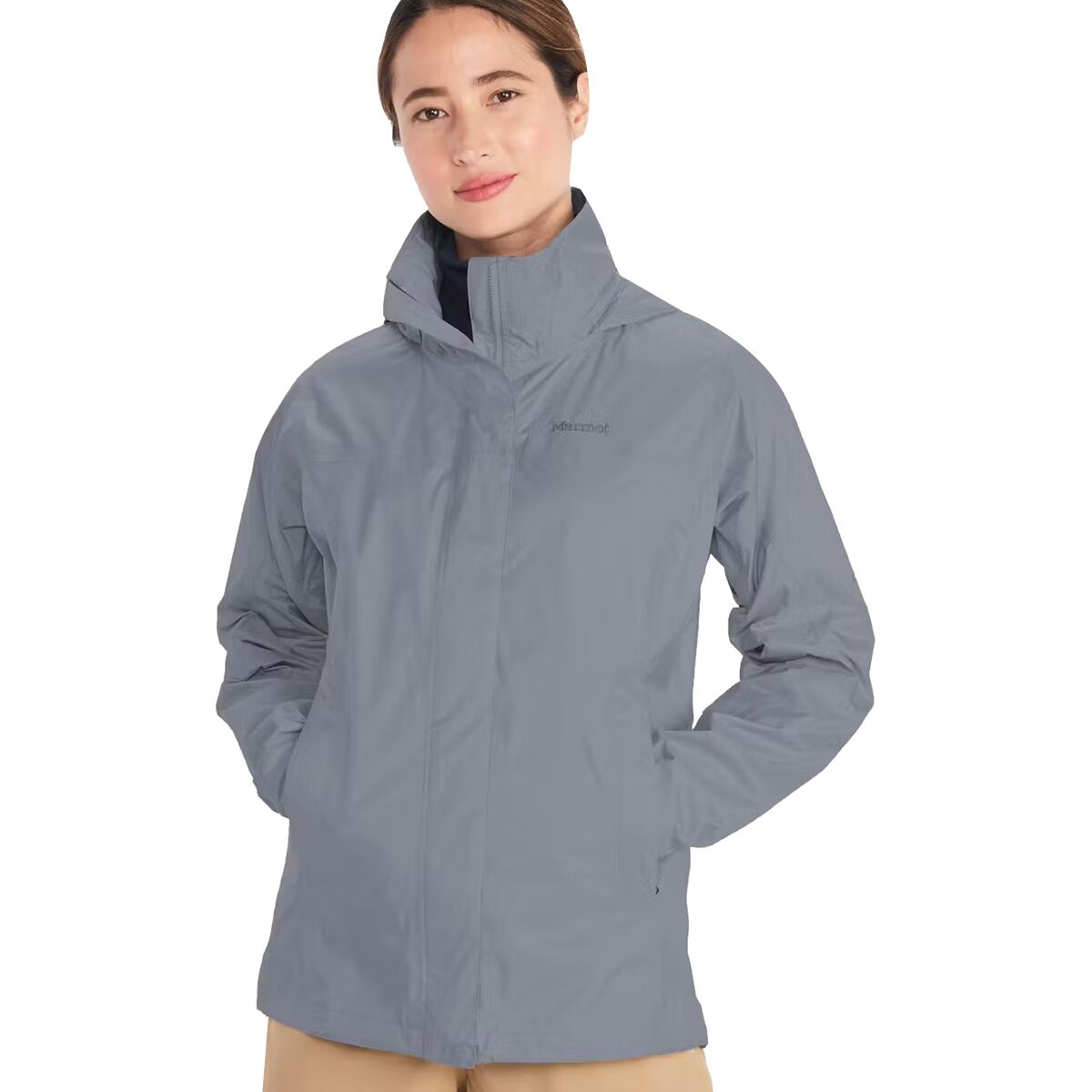 Image of Marmot PreCip Eco Jacket - Women's Steel Onyx, XS